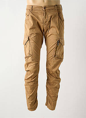 Pantalon cargo tissage popeline taille normale marron LE TEMPS DES CERISES homme