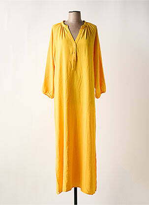Robe longue manches longues manches longues jaune COMPAÑIA FANTASTICA femme