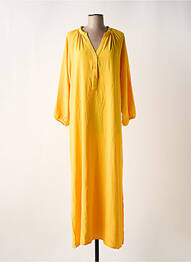 Robe longue manches longues manches longues jaune COMPAÑIA FANTASTICA femme