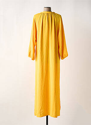 Robe longue manches longues manches longues jaune COMPAÑIA FANTASTICA femme