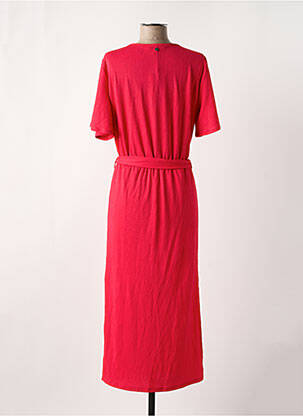 Robe longue manches courtes manches courtes rose GARCIA femme
