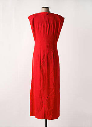 Robe longue manches courtes manches courtes rouge EXQUISS'S femme