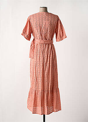 Robe mi-longue manches courtes manches courtes orange TIFFOSI femme