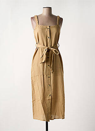 Robe mi-longue sans manche sans manche marron TIFFOSI femme