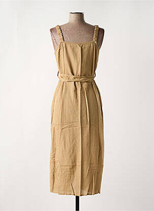 Robe mi-longue sans manche sans manche marron TIFFOSI femme
