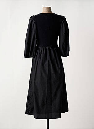 Robe mi-longue manches 3/4 manches 3/4 noir KAFFE femme