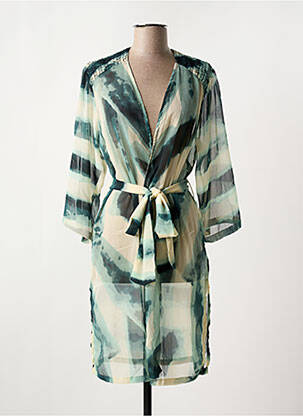 Veste kimono manches longues vert PAZ TORRAS femme