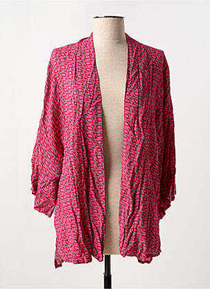 Gilet manches longues manches longues rose SEE THE MOON femme