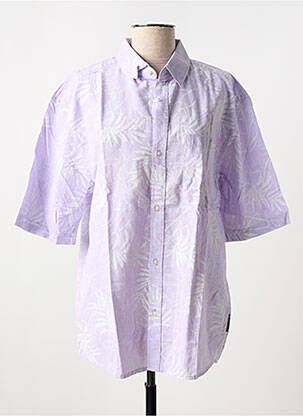 Chemisier fermeture boutonnée sur le devant manches courtes violet TOM TAILOR femme