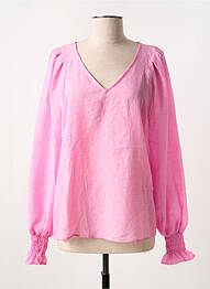 Blouse manches longues manches longues rose KAFFE femme