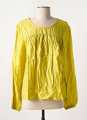 Blouse col rond manches longues vert CREAM femme