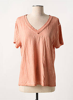 T-shirt coupe droite manches courtes orange NÜ femme