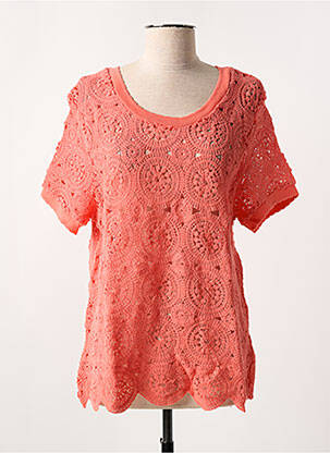 T-shirt coupe cintrée manches courtes orange C'EST BEAU LA VIE femme