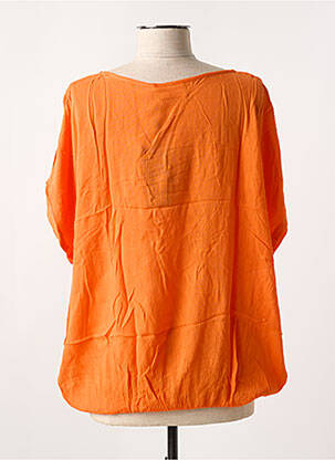 T-shirt col rond manches courtes orange KAFFE femme