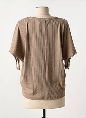 T-shirt stretch manches courtes marron CREAM femme