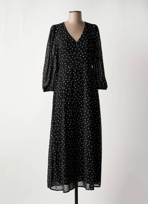 Robe longue manches longues manches longues noir KAFFE femme