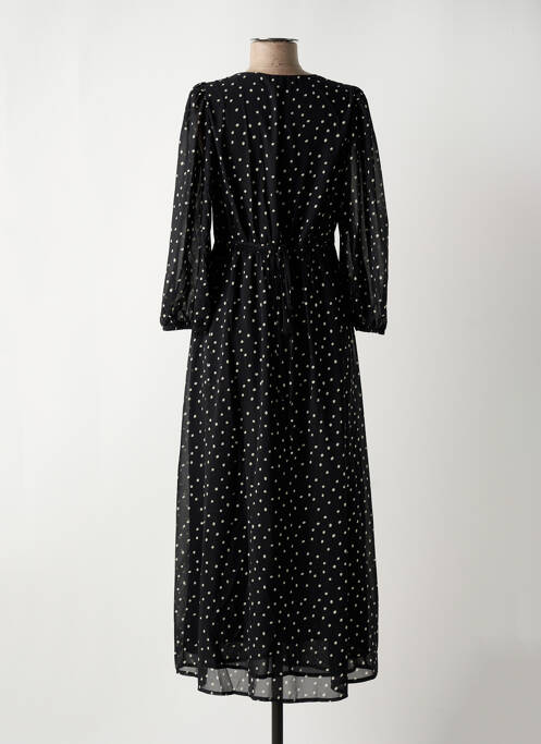 Robe longue manches longues manches longues noir KAFFE femme
