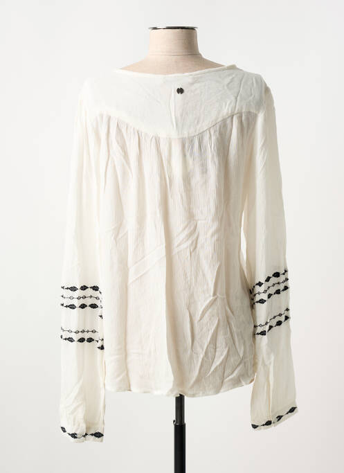 Blouse poignets boutonnés avec fente manches longues blanc GARCIA femme