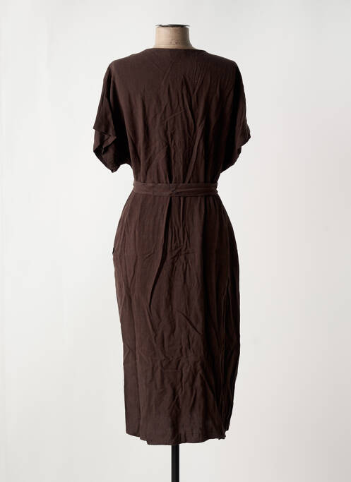 Robe mi-longue marron FRANSA pour femme