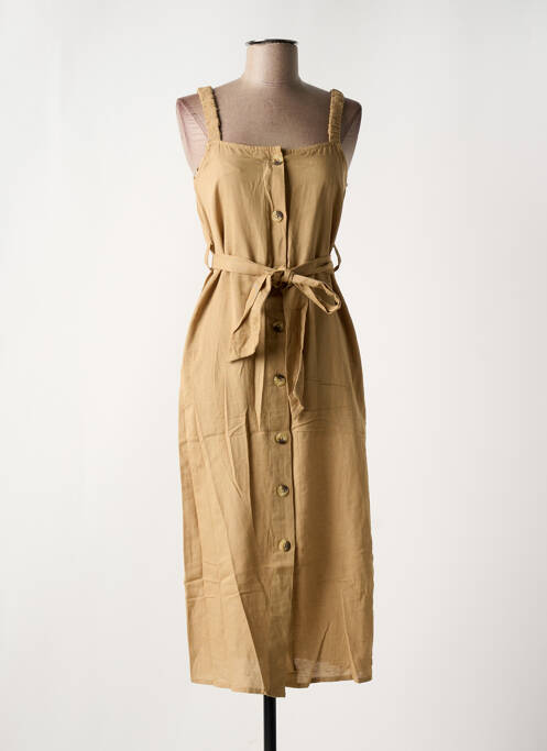 Robe mi-longue marron TIFFOSI pour femme