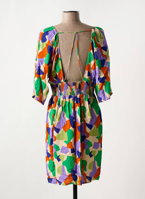 Robe mi-longue vert ANGE pour femme