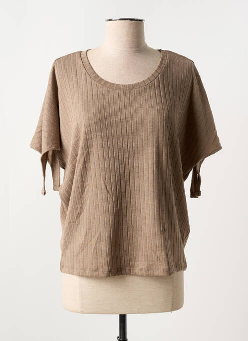 T-shirt marron CREAM pour femme
