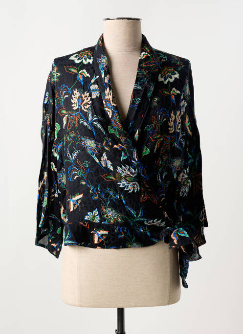 Veste kimono noir FREEMAN T.PORTER pour femme