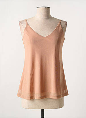 Top manches bretelles ajustables fines bretelles rose NÜ femme