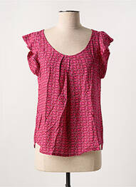 Blouse manches courtes manches courtes rose SEE THE MOON femme