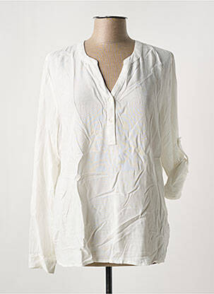 Tunique manches longues tissage crêpe blanc KAFFE femme