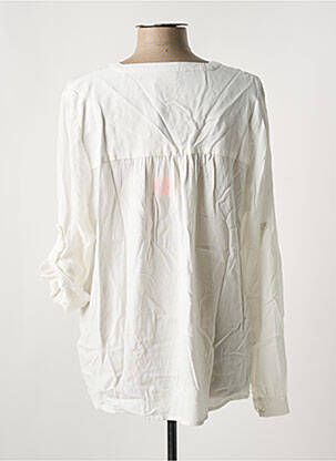 Tunique manches longues tissage crêpe blanc KAFFE femme