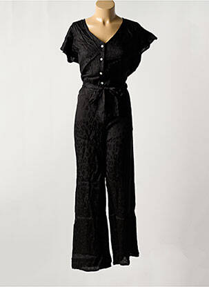 Combi-pantalon fermeture boutonnée sur le devant manches courtes noir LES TROPEZIENNES PAR M.BELARBI femme