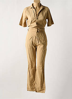 Combi-pantalon poches manches courtes beige GARCIA femme