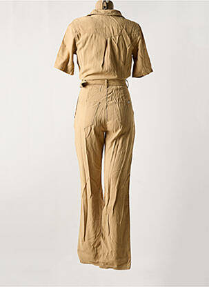 Combi-pantalon fermeture boutonnée sur le devant manches courtes beige GARCIA femme