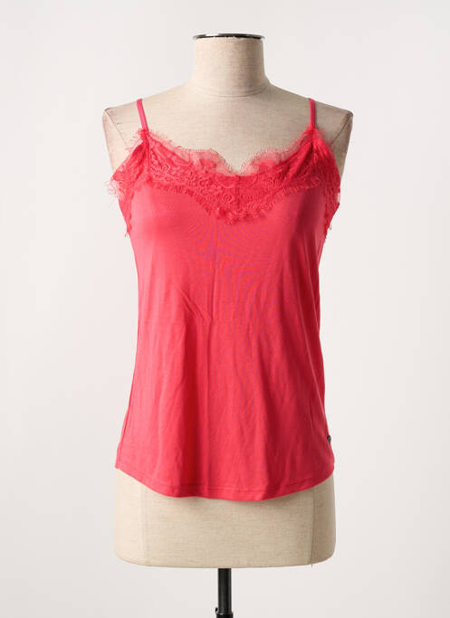 Top tissage jersey fines bretelles rose GARCIA femme