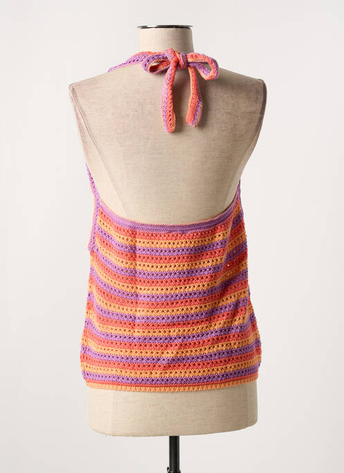 Top orange C'EST BEAU LA VIE femme