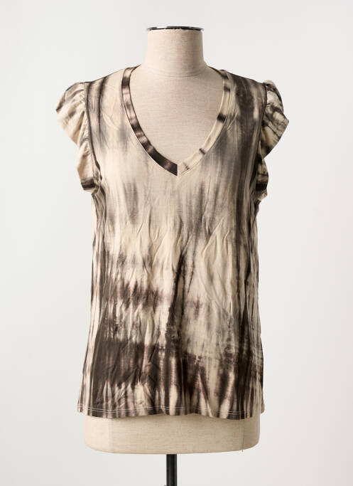 T-shirt beige SEE THE MOON pour femme