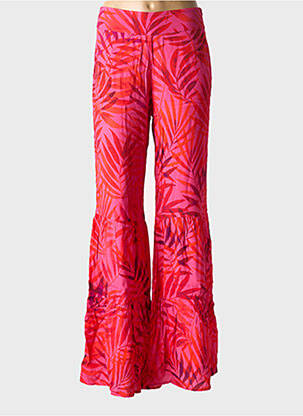 Pantalon flare taille normale taille normale rose PAZ TORRAS femme