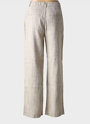 Pantalon droit fermeture zippée sous rabat boutonné taille normale beige CREAM femme