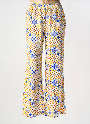 Pantalon large tissage popeline jaune LES TROPEZIENNES PAR M.BELARBI femme