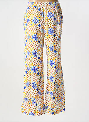 Pantalon large tissage popeline jaune LES TROPEZIENNES PAR M.BELARBI femme