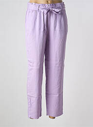 Pantalon droit coupe carotte taille normale violet TOM TAILOR femme