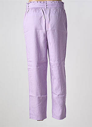 Pantalon droit coupe carotte taille normale violet TOM TAILOR femme