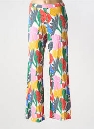 Pantalon large taille normale taille normale rouge COMPAÑIA FANTASTICA femme