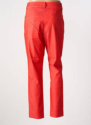 Pantalon slim tissage popeline taille normale rouge KAFFE femme