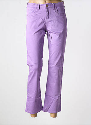 Pantalon 7/8 stretch taille normale violet CREAM femme