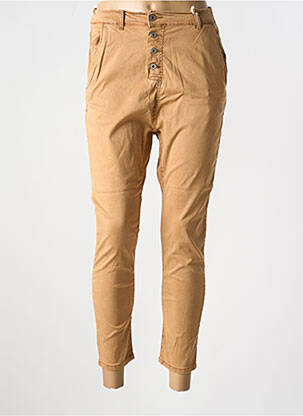 Pantalon 7/8 stretch taille normale marron MELLY & CO femme