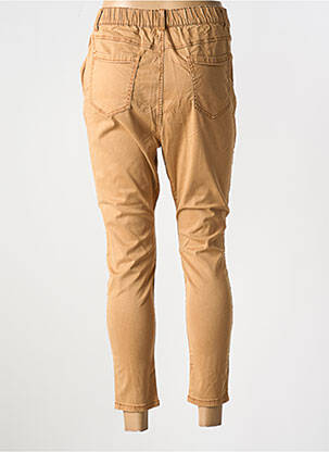 Pantalon 7/8 stretch taille normale marron MELLY & CO femme