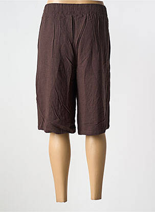 Pantacourt coupe droite taille normale marron FRANSA femme