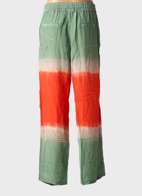 Pantalon large tissage popeline taille normale vert NÜ femme